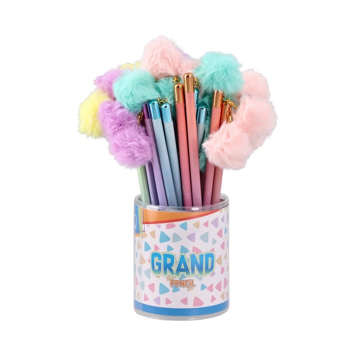 Молив Sazio Grand, HB, с плюшен аксесоар, асорти