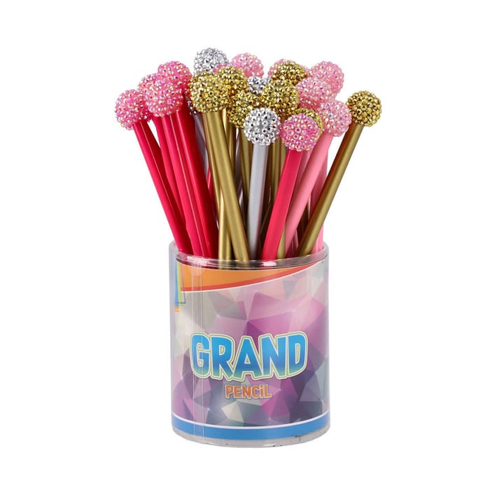 Молив Sazio Grand, HB, с топче с камъчета, асорти