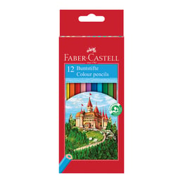 Faber-Castell Цветни моливи Замък, 12 цвята