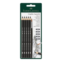 Faber-Castell Акварелни моливи Graphite Aquarelle, с четка, 5 броя