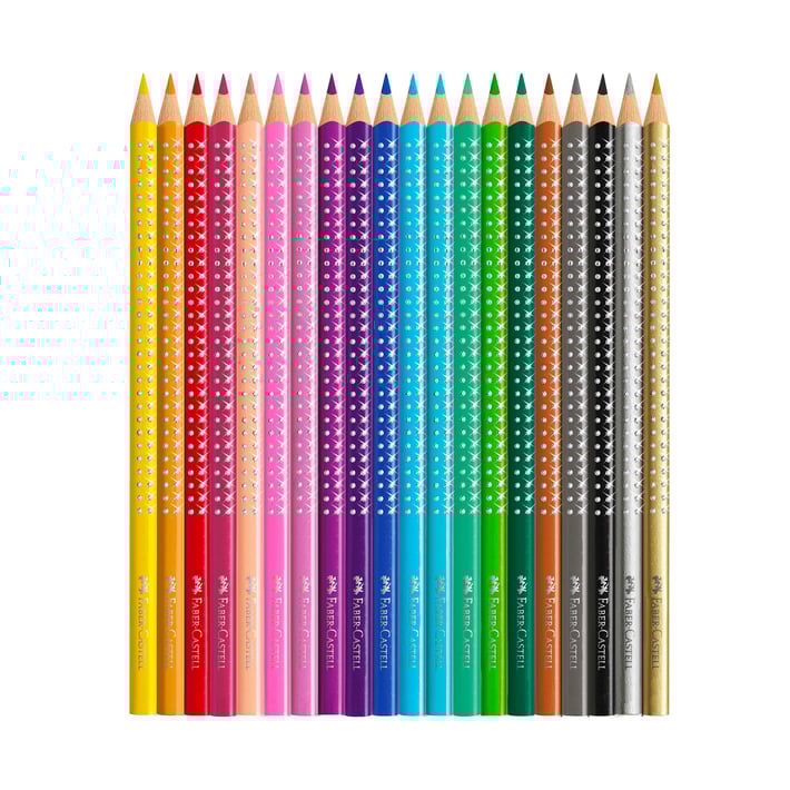 Faber-Castell Цветни моливи Sparkle, 20 цвята, с острилка