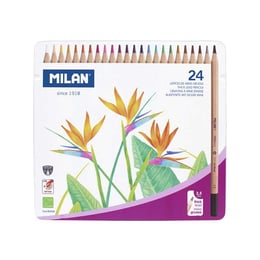 Milan Цветни моливи Big Lead, в метална кутия, 24 цвята, опаковка 6