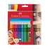 Faber-Castell Цветни моливи Grip 2001 - Skintones, 18+6 цвята