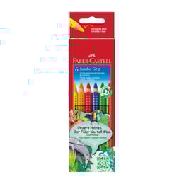 Faber-Castell Цветни моливи Jumbo Grip, 6 цвята