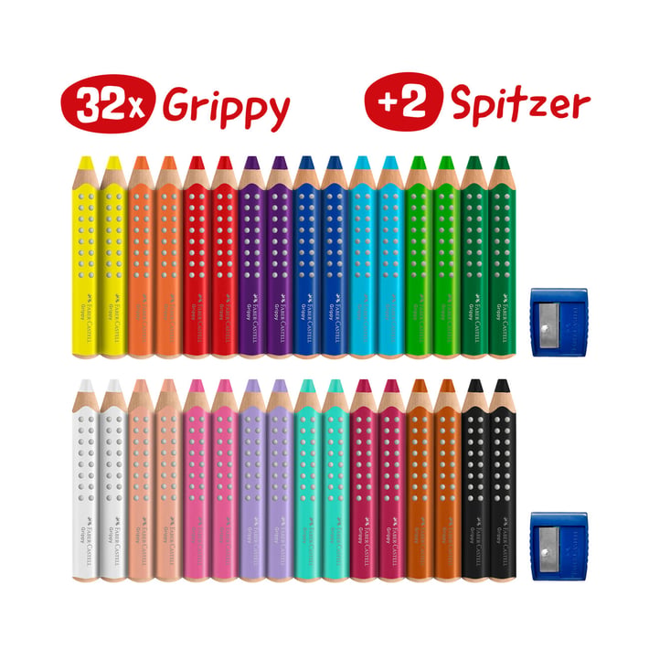 Faber-Castell Моливи Grippy, 36 цвята