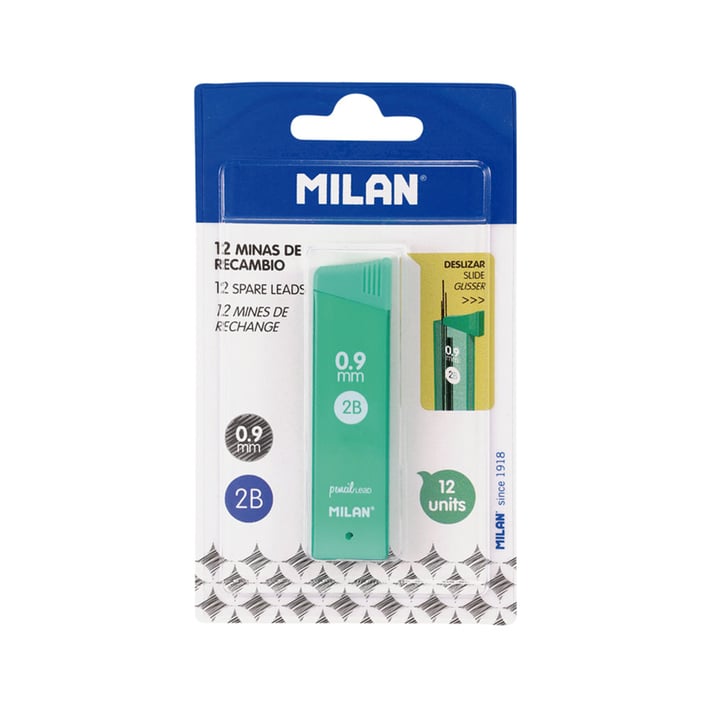 Milan Графити, HB, 0.9 mm, 12 броя в блистер, опаковка 48