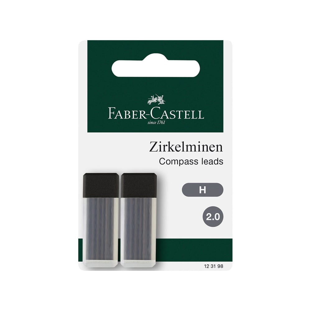 Faber-Castell Мини графити, H, 2 mm, 2 х 6 броя, в блистер
