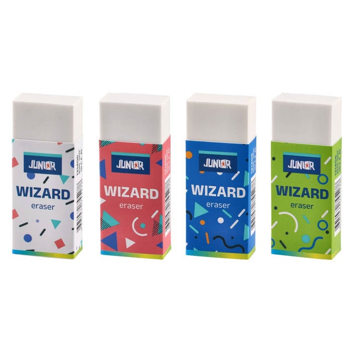 Гума за молив Junior Wizzard, голяма, асорти