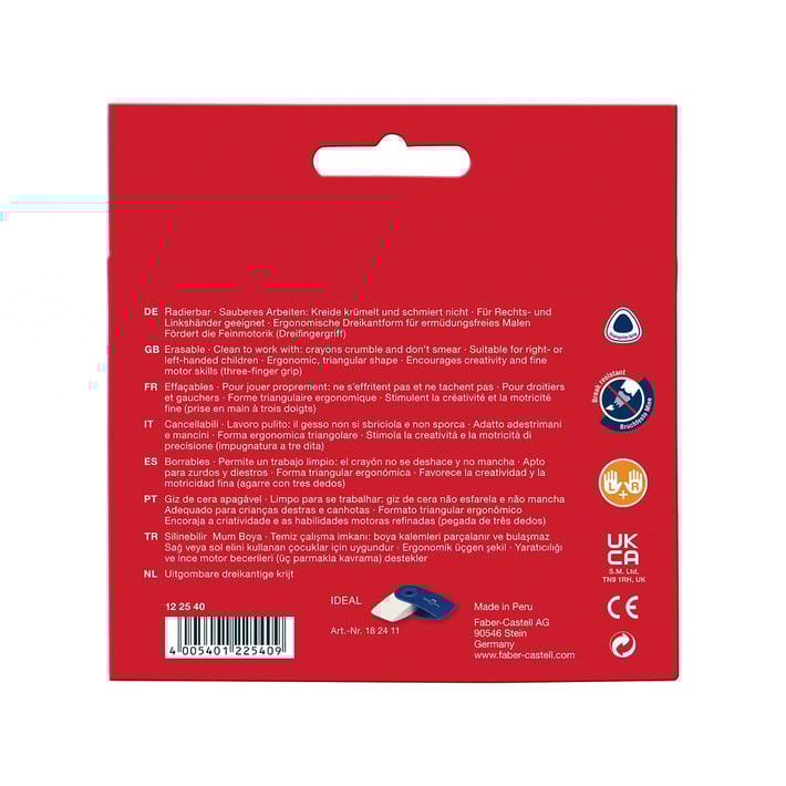 Faber-Castell Пастели Jumbo Grip, 12 цвята