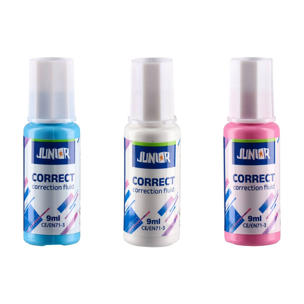 Коректор Junior Correct, течен, 9 ml, асорти, 1 брой
