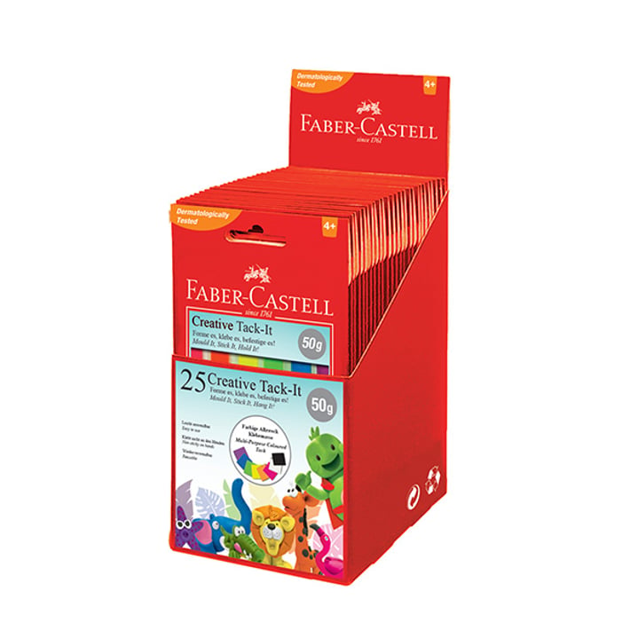 Faber-Castell Самозалепваща гума Tack-It, 50 g, цветна