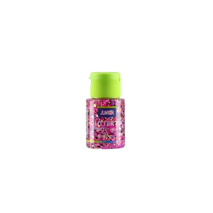 Течно лепило Junior Glitter Tix, с брокат, 40 g, асорти