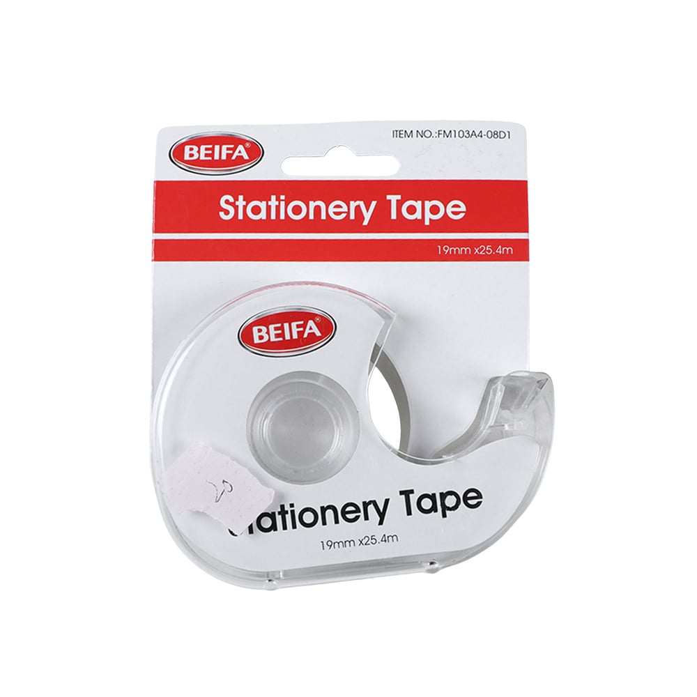Beifa Тиксо, с диспенсър, 19 mm x 25 m, бяло