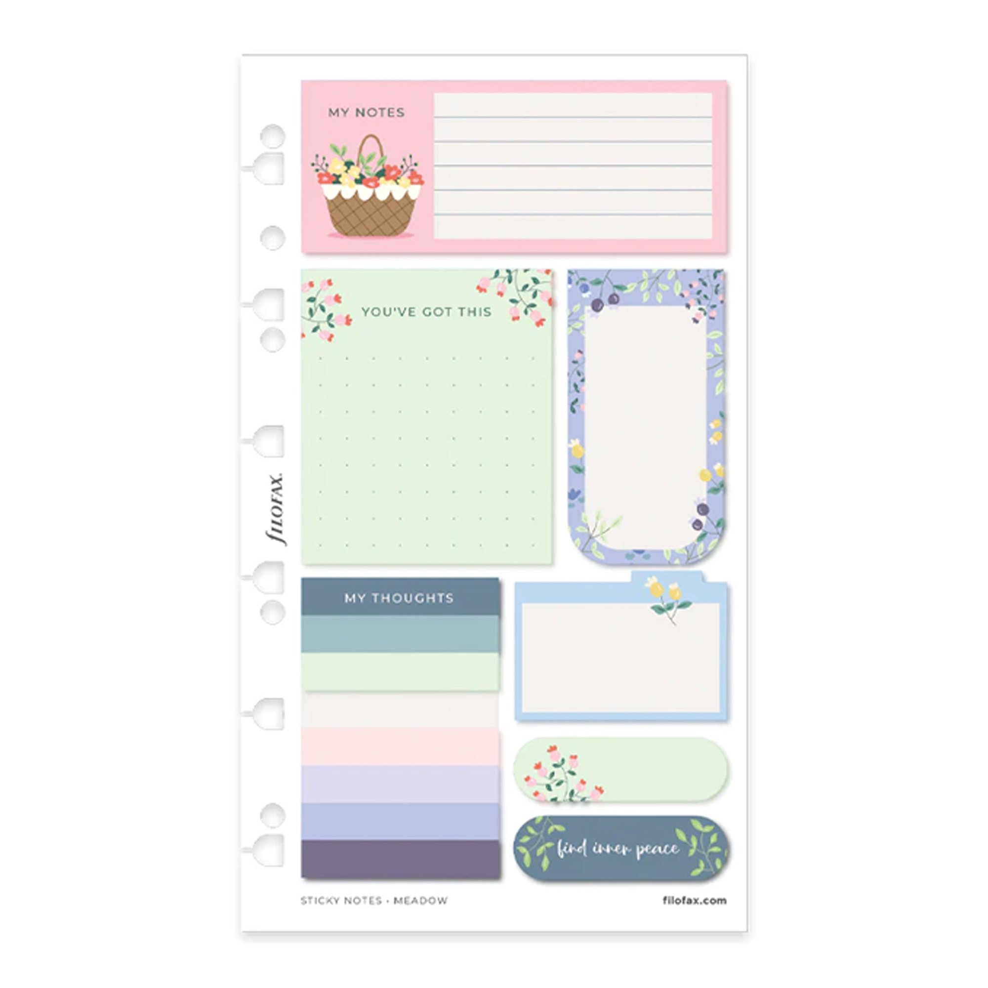 Filofax Самозалепващи се листчета Meadow