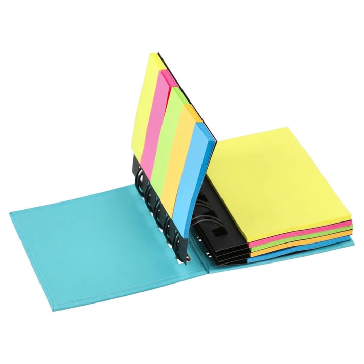 Самозалепващи се листчета и индекси Biro Time Index Book, 5 цвята, синя книга