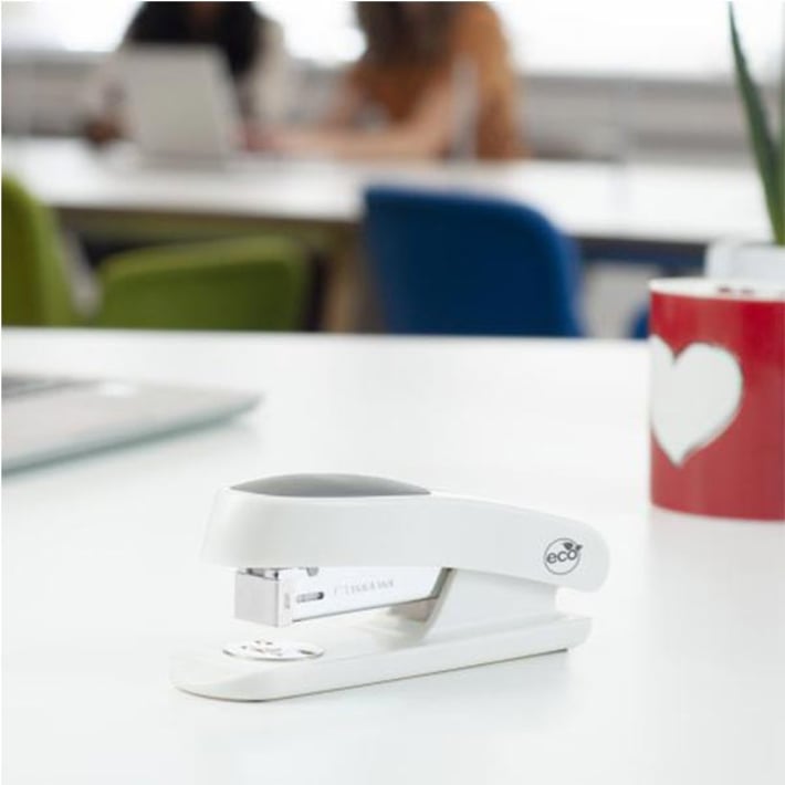 Rapesco Телбод Germ-Savvy Eco Sting Ray, 24/6, за 20 листа, бял