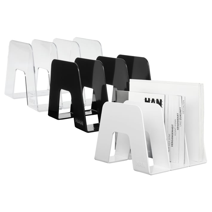 HAN Вертикална поставка Sorter, с три отделения, прозрачна