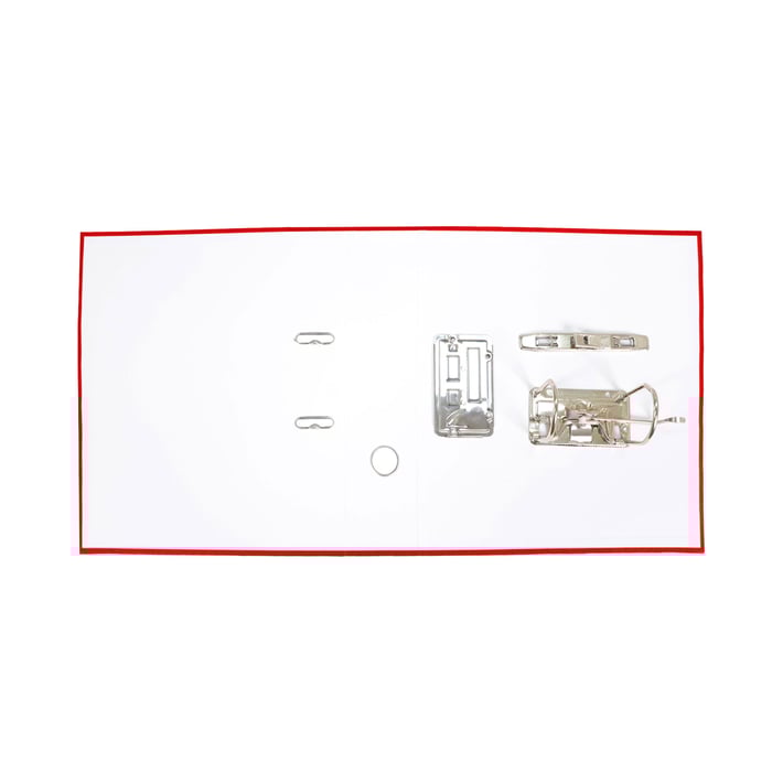Top Office Класьор, 5 cm, PP, несглобен, червен, 50 броя