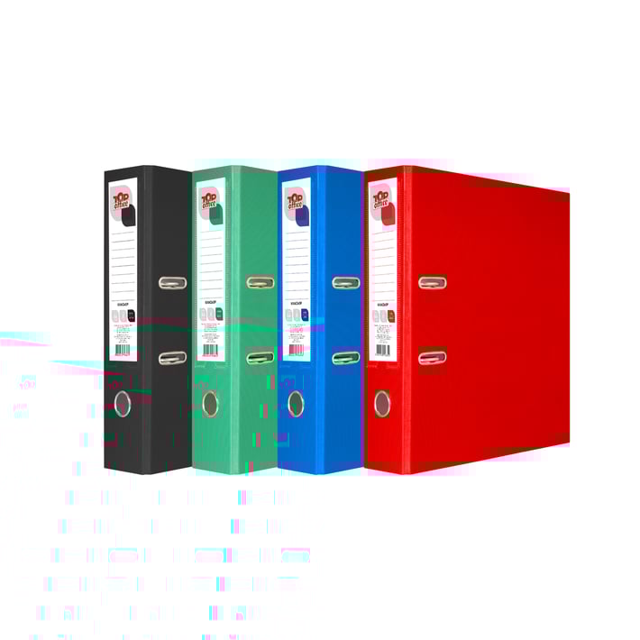 Top Office Класьор, 8 cm, PP, черен