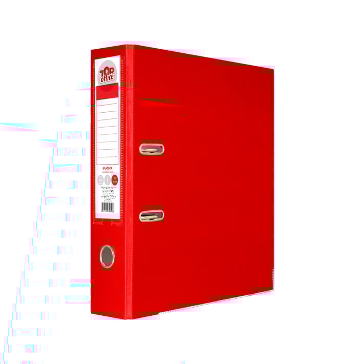 Top Office Класьор, 8 cm, PP, с метален кант, червен