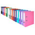 Colori Класьор, 8 cm, PP, с метален кант, несглобен, аквамарин, 50 броя