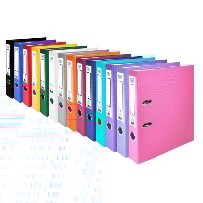 Colori Класьор, 5 cm, PP, с метален кант, несглобен, бордо, 50 броя