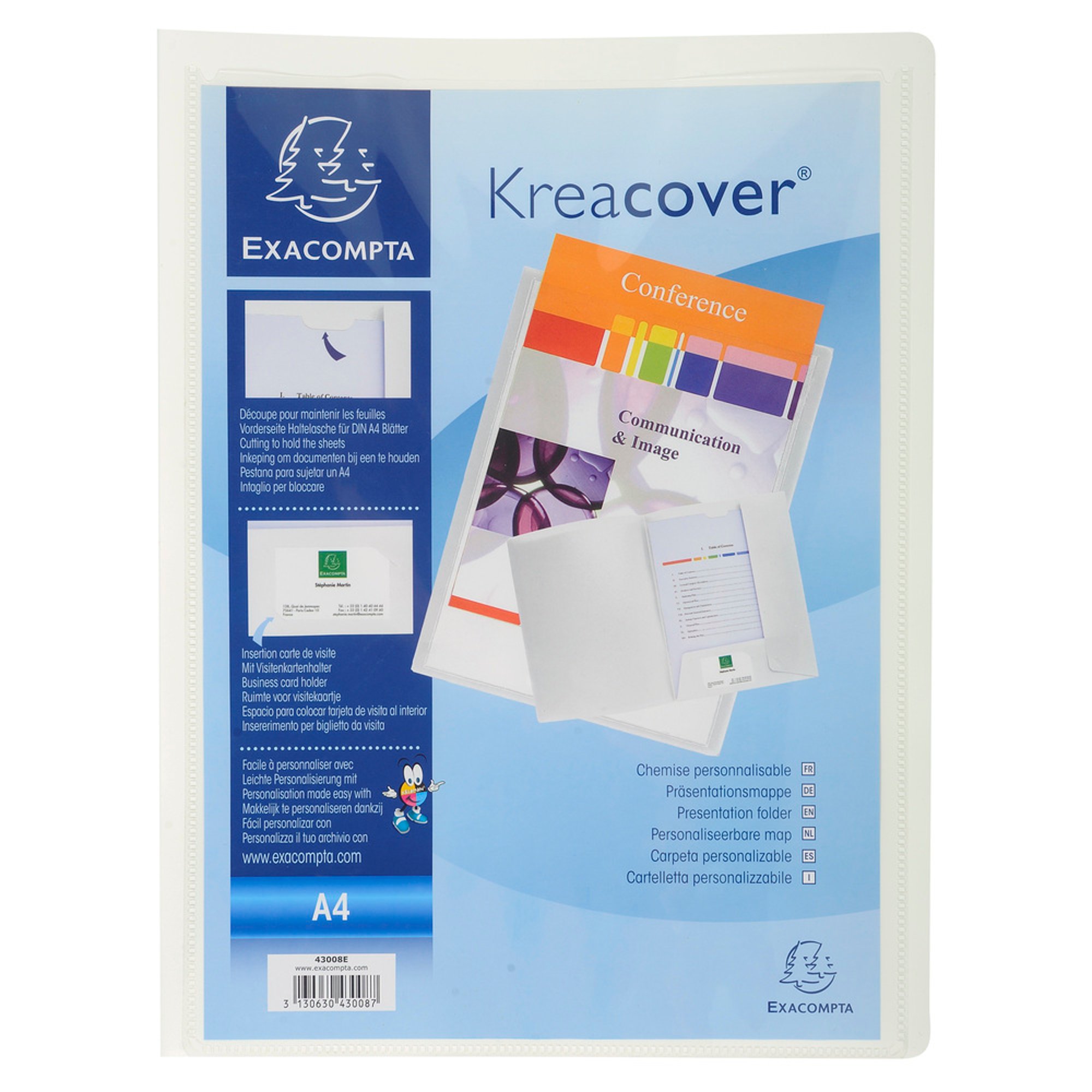 Exacompta Папка за оферти и презентации Kreacover, PP, A4, бяла