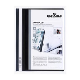 Durable Папка Duraplus, A4+, PP, с джоб на корицата, черна