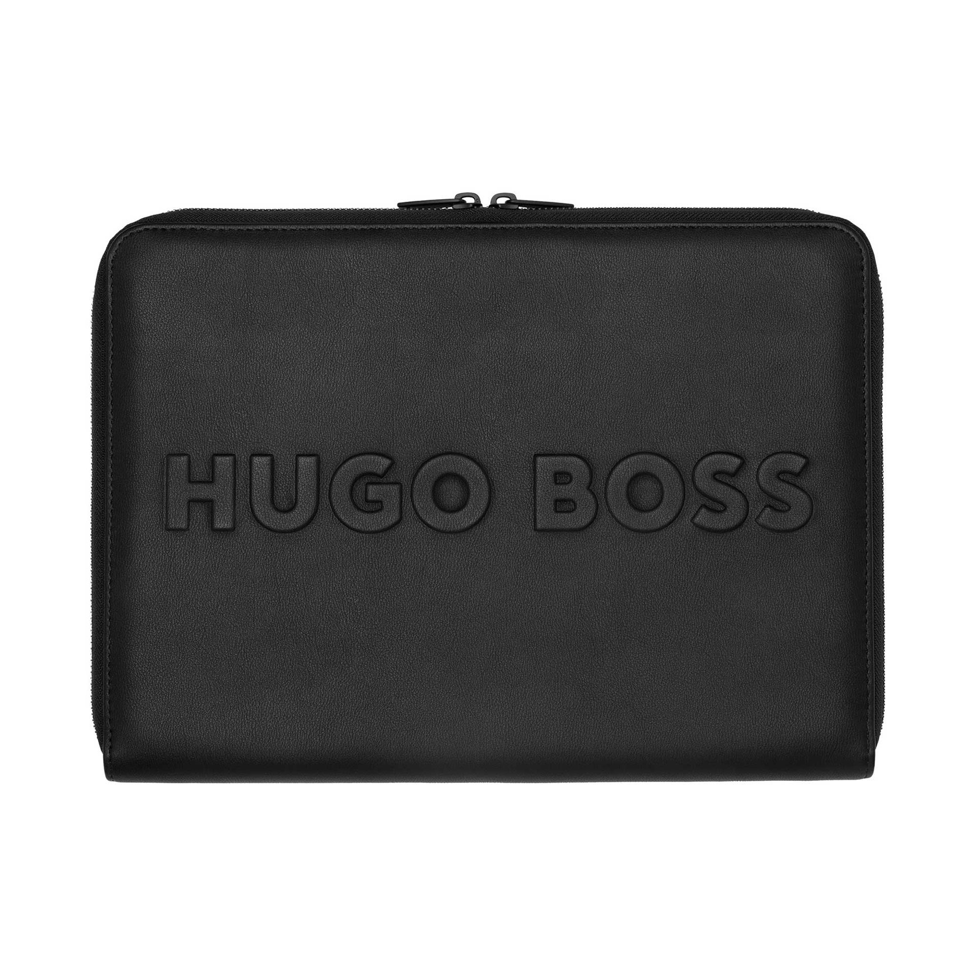 Hugo Boss Конферентна папка Label, А4, с цип, черна