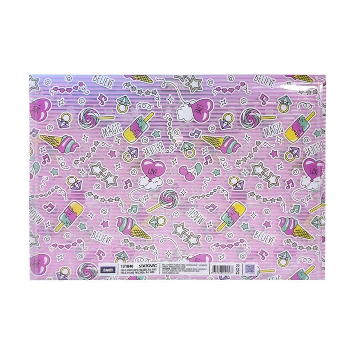 Папка Junior Enlo 4, с копче, сладоледи, А4