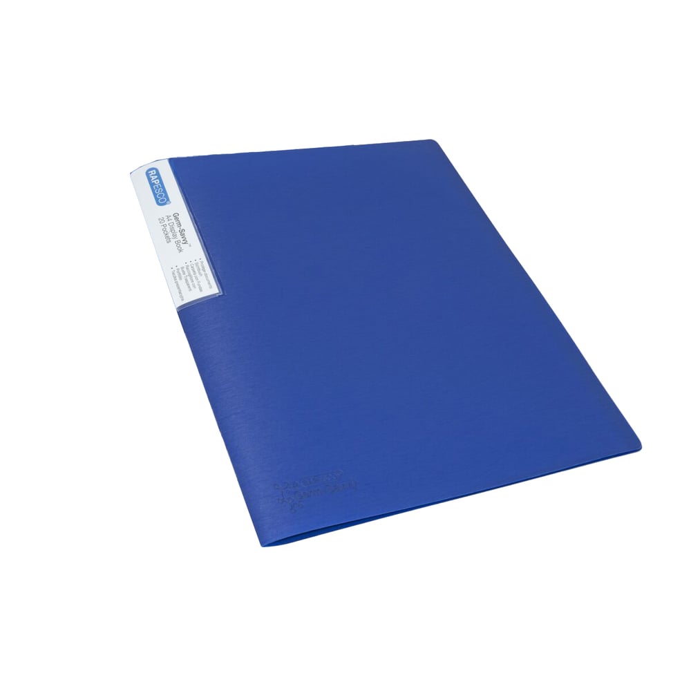 Rapesco Папка Germ-Savvy, PP, с 20 джоба, синя