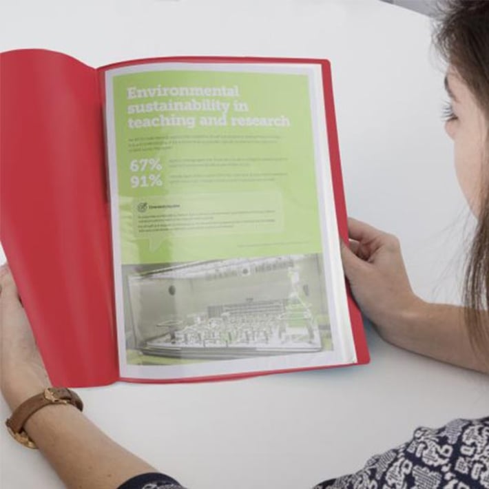 Rapesco Папка Germ-Savvy, PP, с 20 джоба, червена, 2 броя