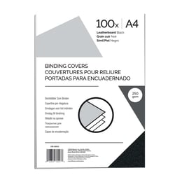 Fellowes Корици за подвързване, картонени, А4 250 g/m2, черни, 100 броя