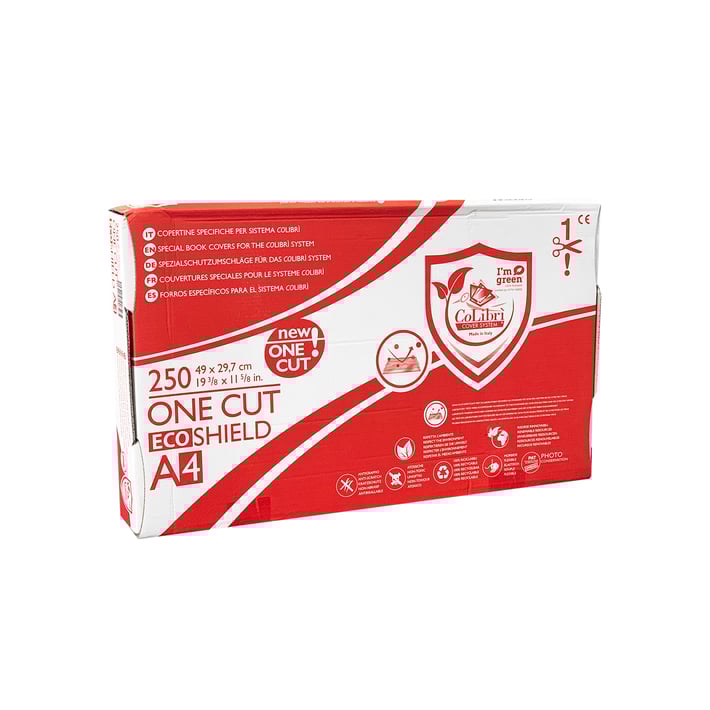 Colibri Подвързия One Cut Eco Shield, прозрачна, 49 х 29.7 cm, 250 броя