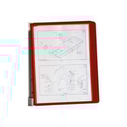 Durable Информационна система Vario Magnetic Wall, A4, с 5 джоба, червена