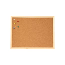 Office 1 Коркова дъска, с дървена рамка, 60 x 90 cm, в комплект с 5 пинчета