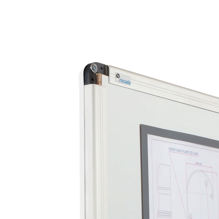 Rocada Бяла дъска, 90 x 120 cm, магнитна, с алуминиева рамка