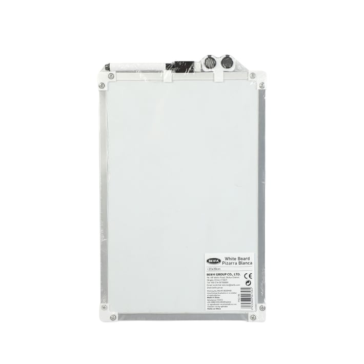 Beifa Бяла дъска, настолна, двустранна, с маркер и магнити, 20 x 30 cm