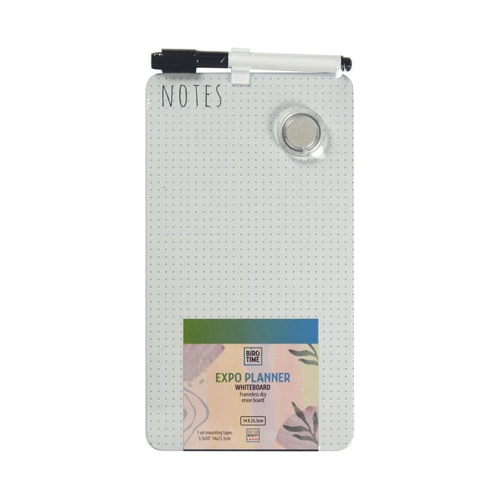 Дъска-планер Biro Time, с маркер, 14 х 25 cm, асорти
