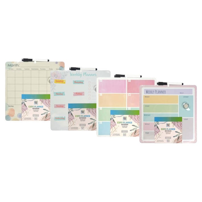 Дъска-планер Biro Time, с маркер, 29 х 29 cm, асорти