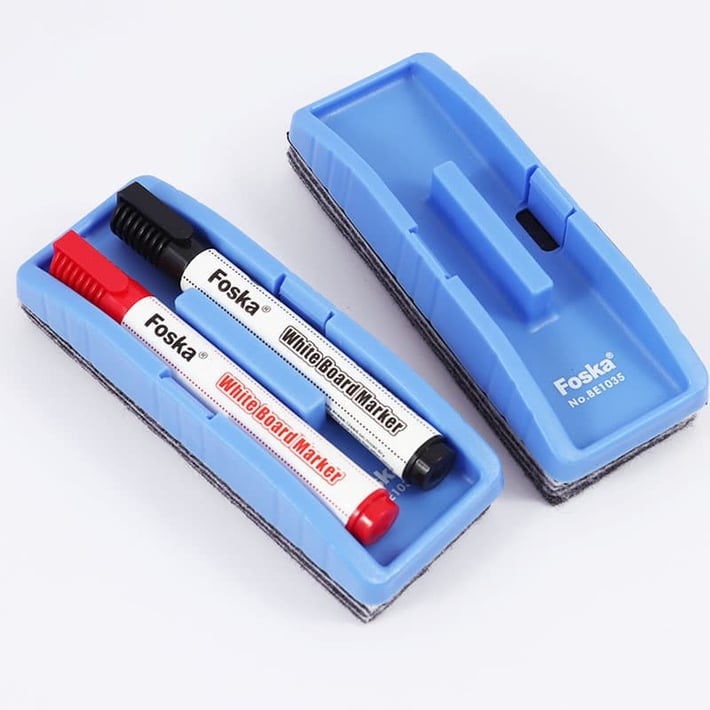 Foska Гъба за бяла дъска, магнитна, с поставка за маркери