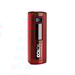 Colop Печат Pocket Stamp Plus 30, джобен, 18 x 47 mm, рубиненочервен, син отпечатък