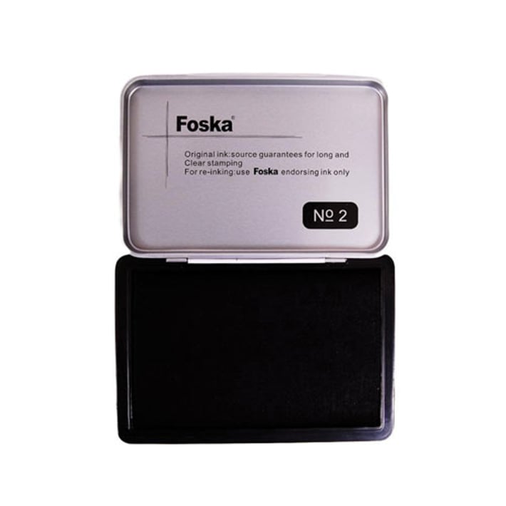 Foska Тампон за печат, № 2, 84 х 122 mm, черен