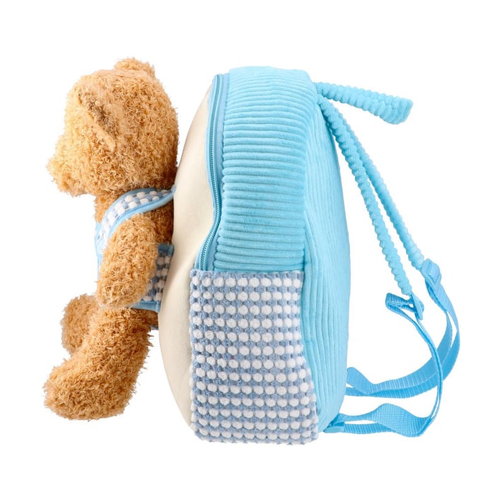 Раница Play Lush, детска, с плюшена играчка мече