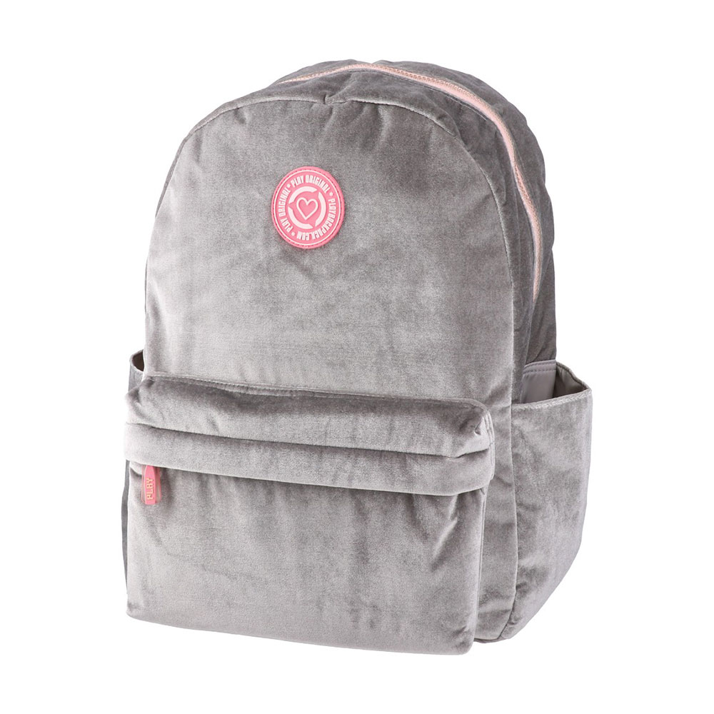 Раница Play Pop Fashion, велурена, сива