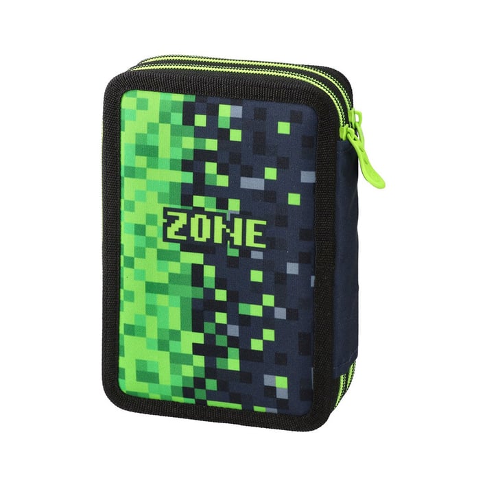 Несесер Statovac Double Decker - Пиксел, с два ципа, пълен