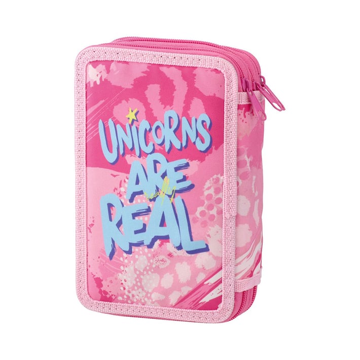 Несесер Statovac Triple Decker - Еднорог, с три ципа, пълен