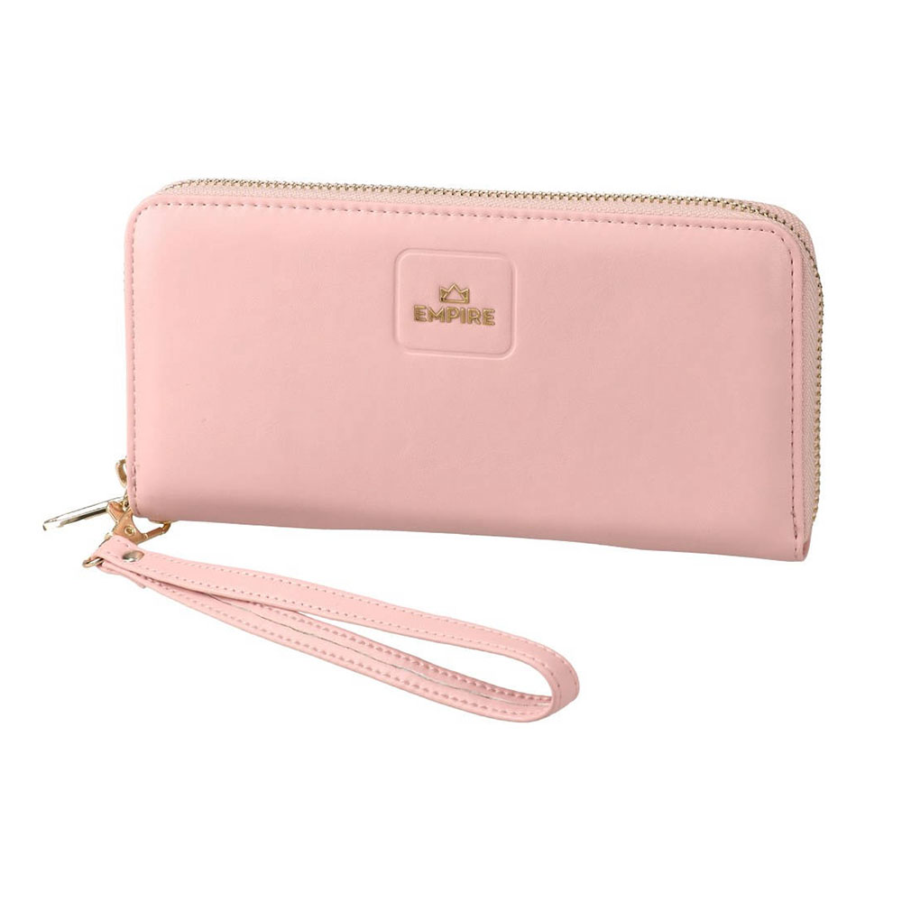 Портфейл Empire Alina, дамски, с каишка, голям, розов