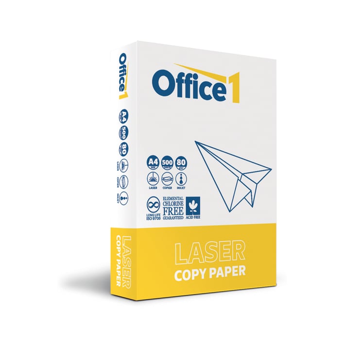 Office 1 Копирна хартия Laser Copy, A4, 80 g/m2, 500 листа