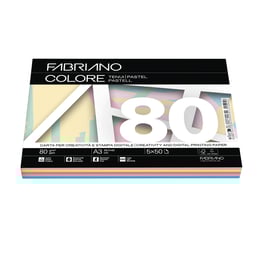 Fabriano Копирна хартия Colore, A3, 80 g/m2, асорти, 5 цвята х 50 листа